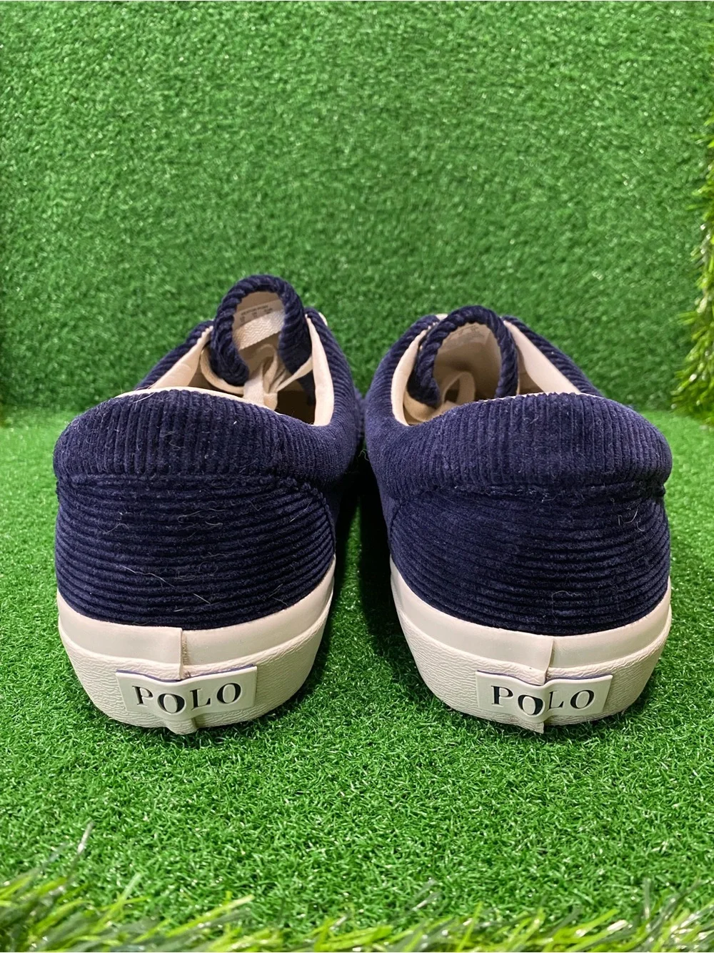 Polo Ralph Lauren Keaton Corduroy Sneakers In Hunter Navy Pony Sz 12 Mens